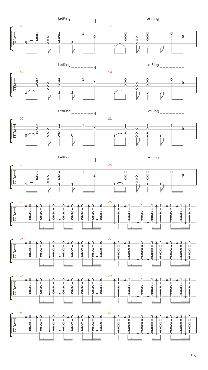 Numb吉他谱