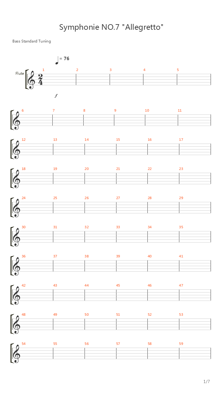 7Th Symphony - Allegretto吉他谱