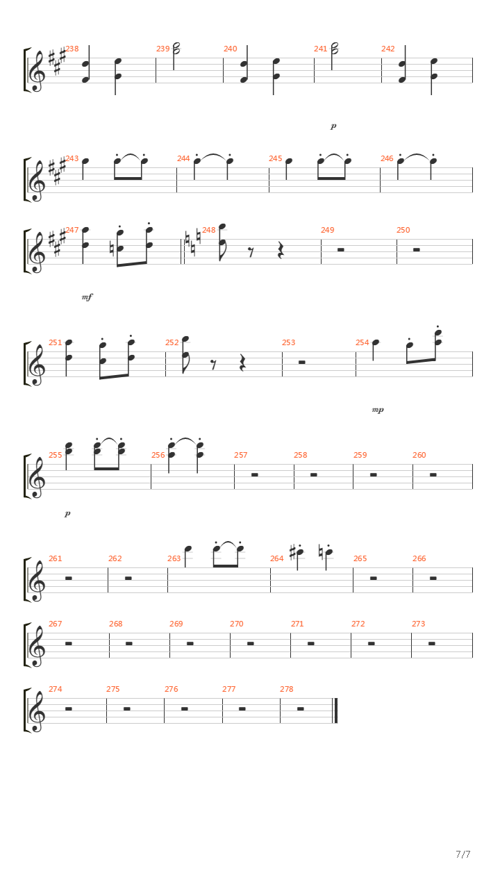 7Th Symphony - Allegretto吉他谱