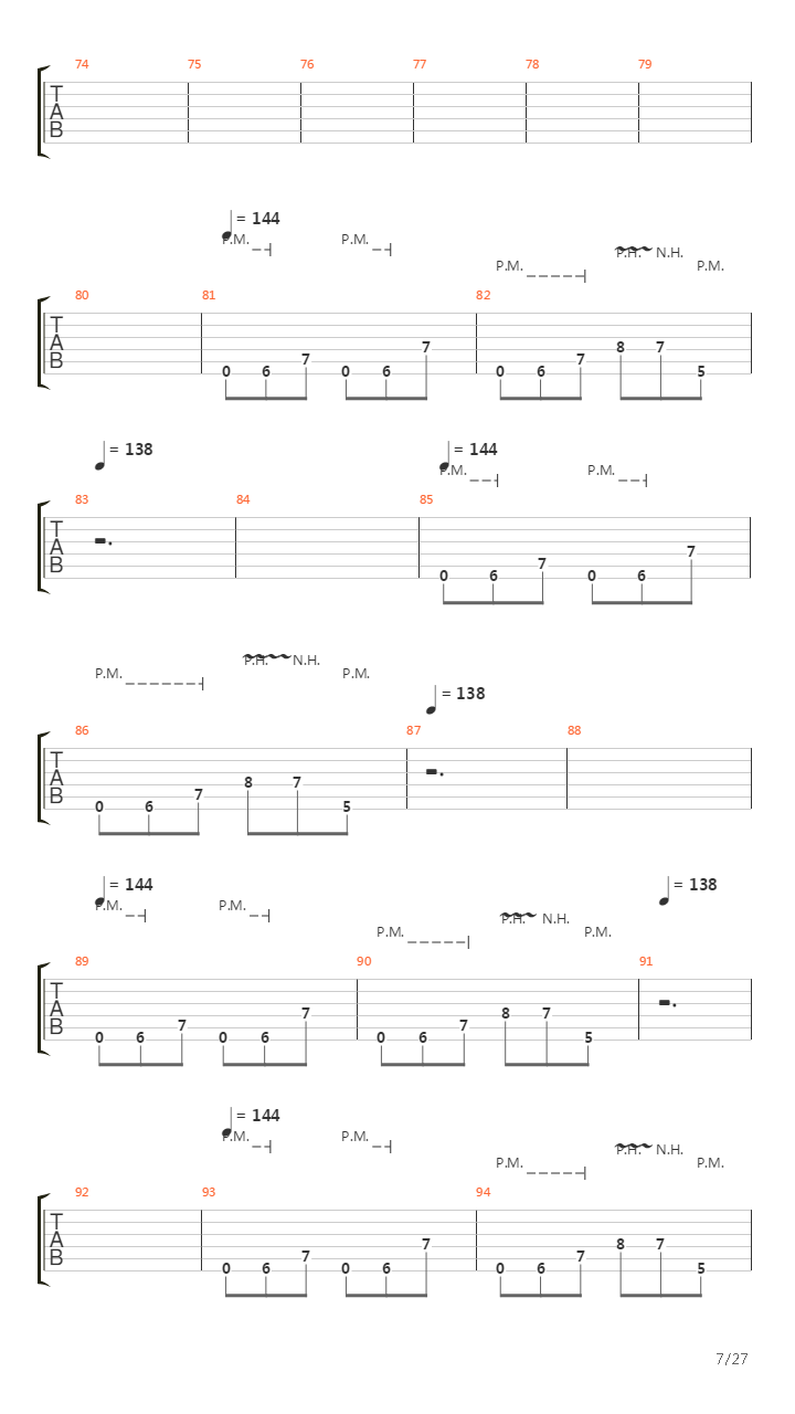 Invocation Of The Continual One吉他谱