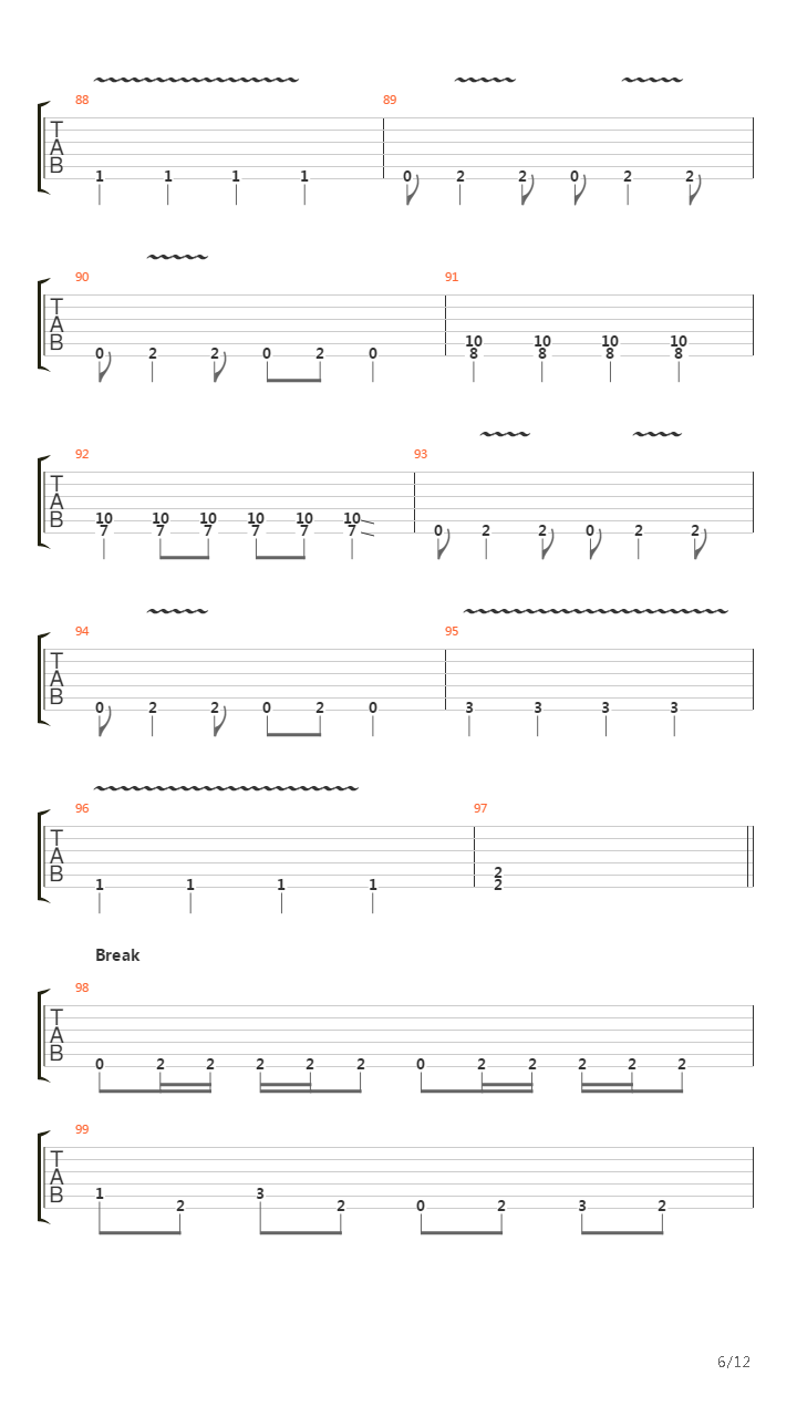 Centuries Of Sin吉他谱
