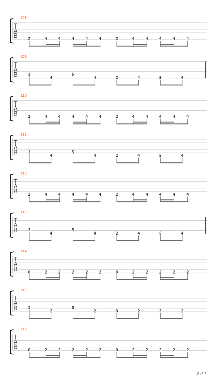 Centuries Of Sin吉他谱