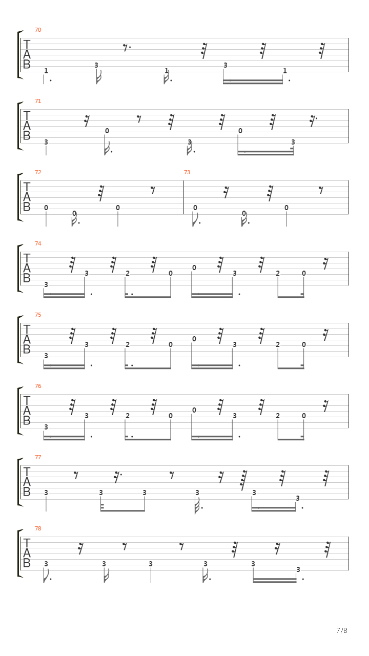 O Trem Das Sete吉他谱