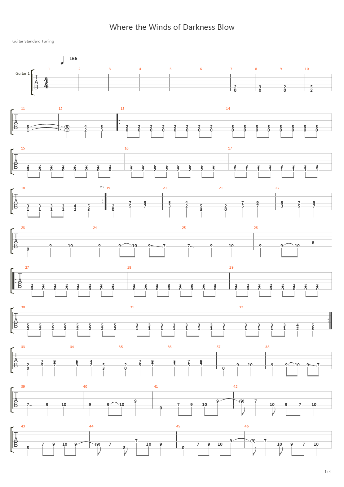 Where The Winds Of Darkness Blow吉他谱