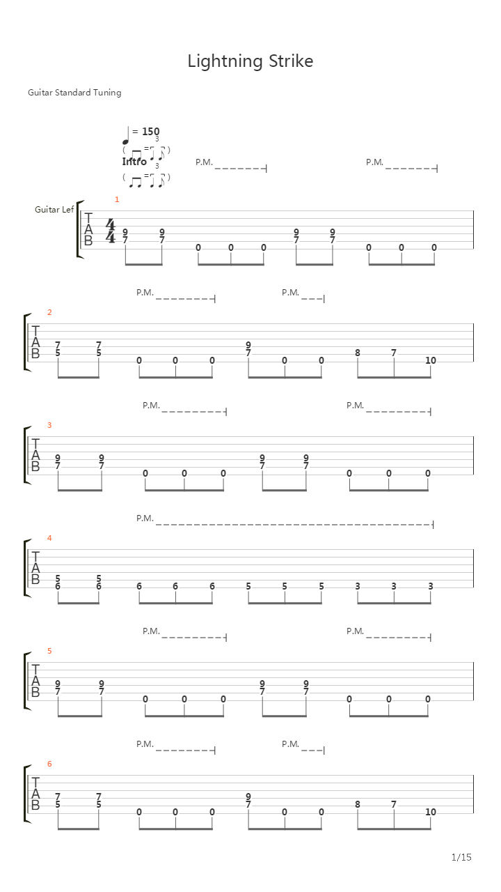 Lightning Strike吉他谱