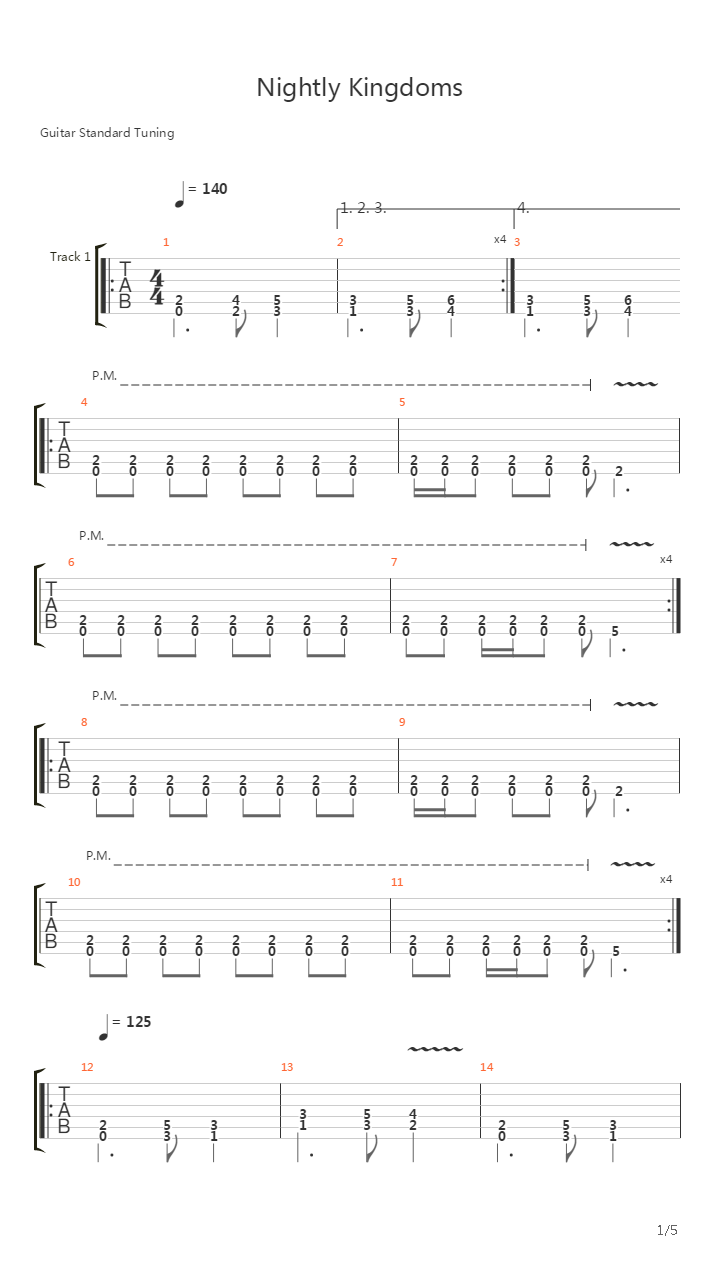 Nightly Kingdoms吉他谱