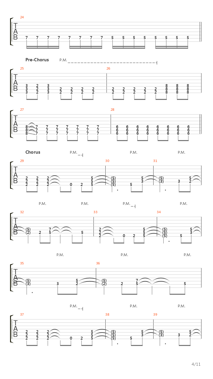 Burn吉他谱