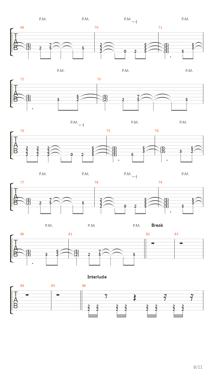 Burn吉他谱