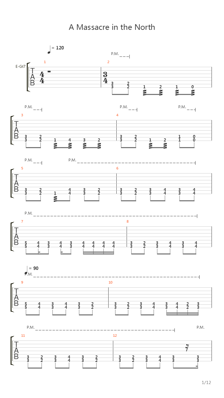 A Massacre in the North吉他谱