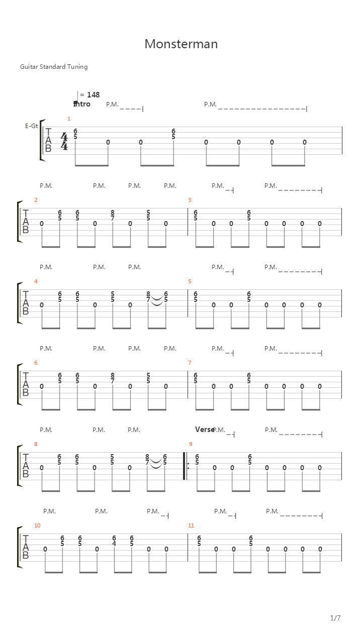 Monsterman吉他谱