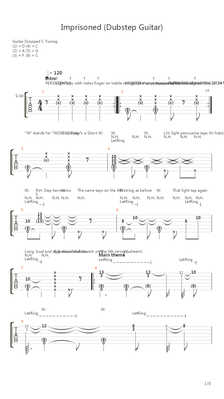 Imprisoned (DUBSTEP GUITAR)吉他谱