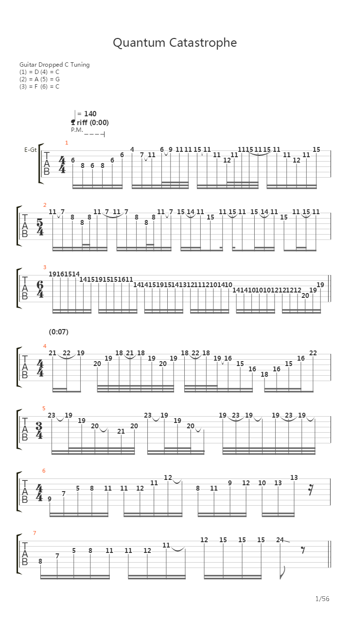 Quantum Catastrophe吉他谱