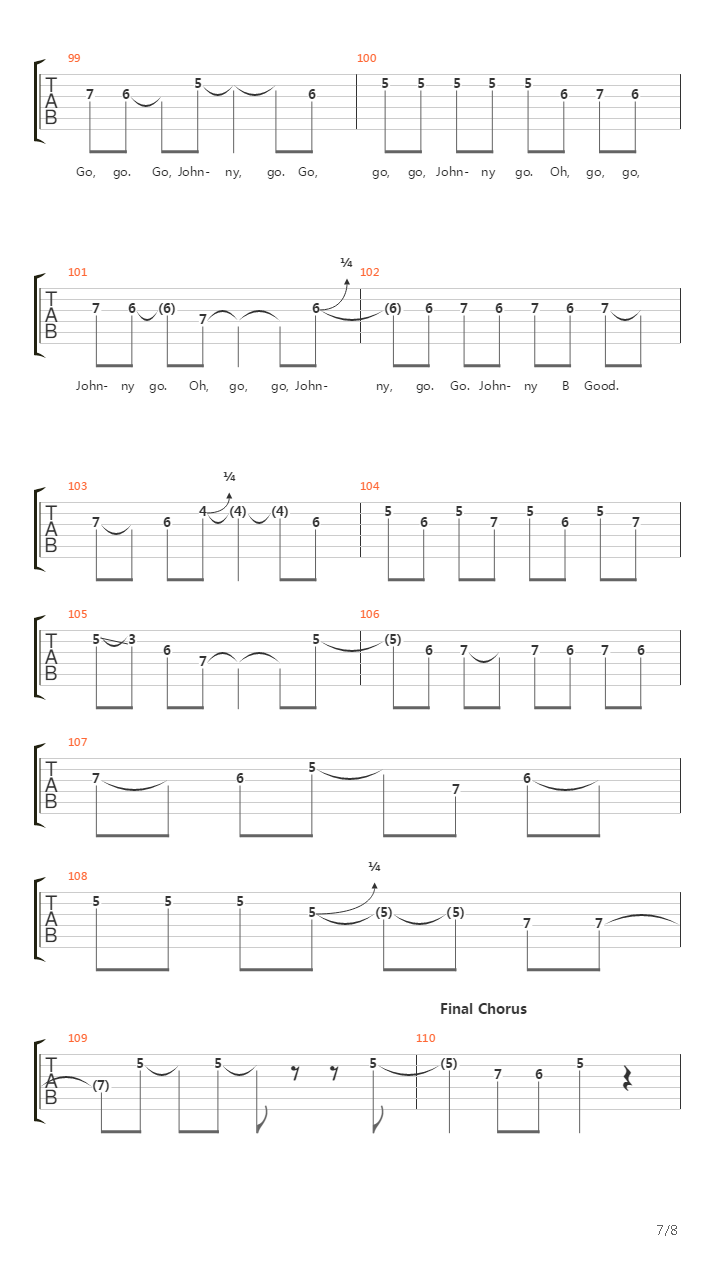 Johnny B Good吉他谱