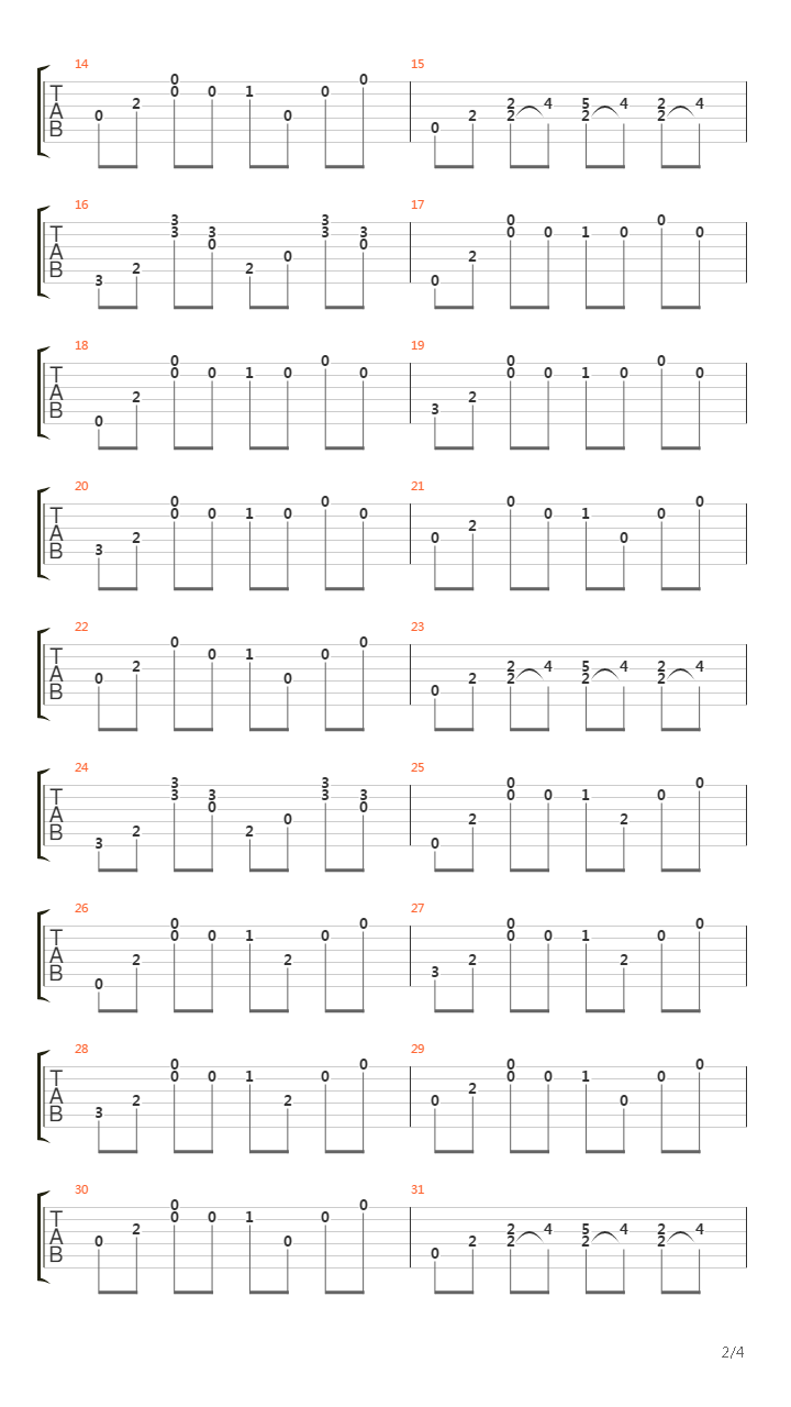 Without Warning吉他谱