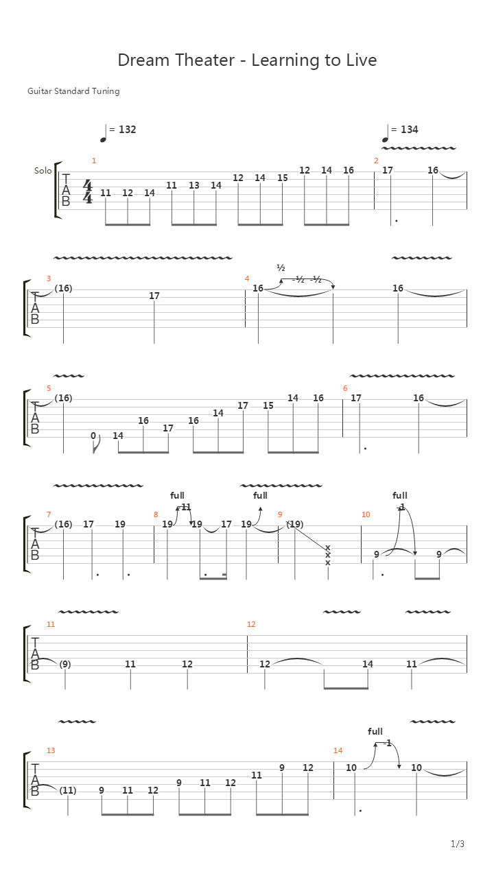 Learning to  (Solo Cover)吉他谱