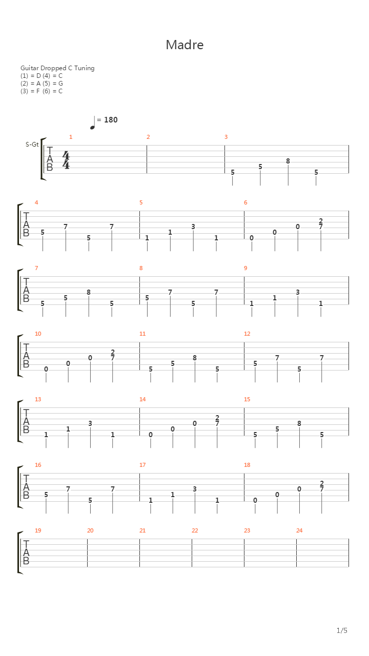 Madre吉他谱