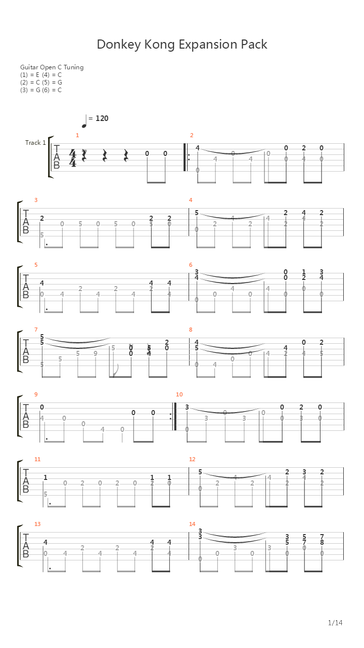 Donkey Kong Expansion Pack吉他谱
