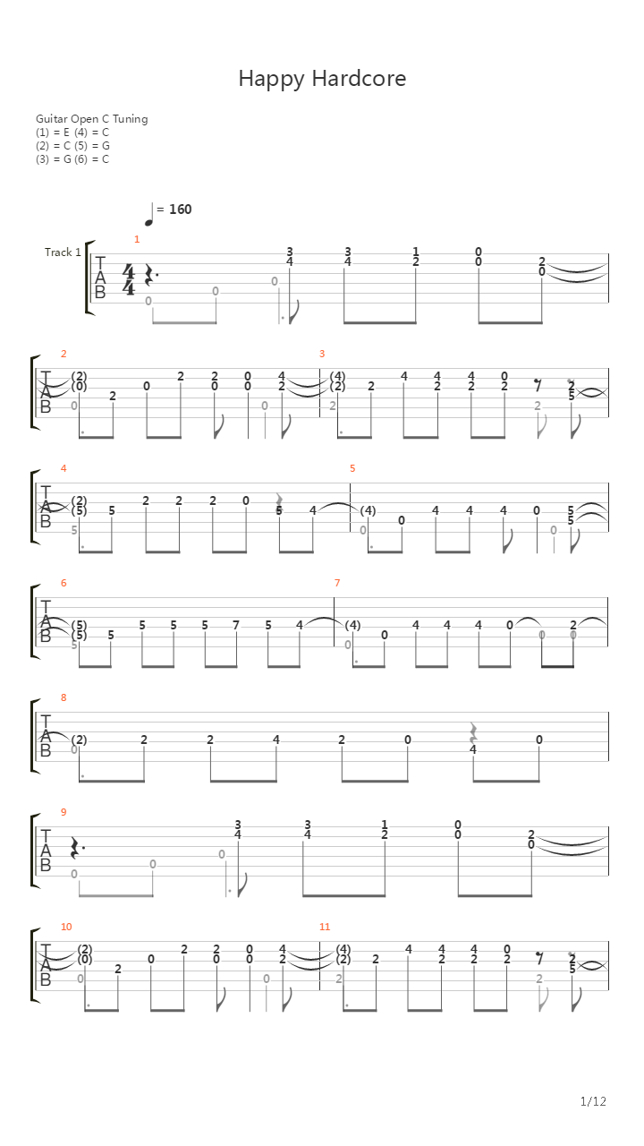 Happy Hardcore吉他谱