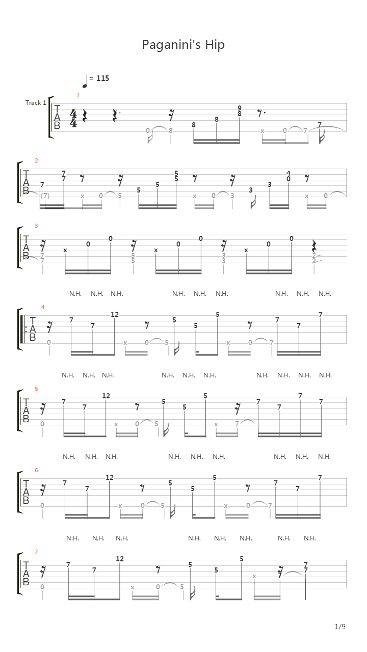 Paganini's Hip吉他谱