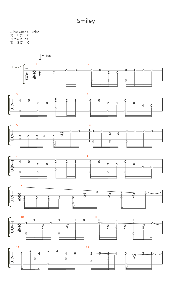 Smiley吉他谱