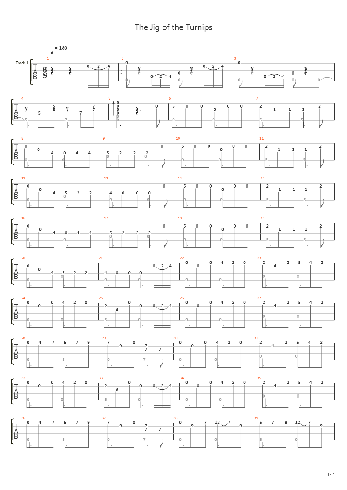 The Jig of the Turnips吉他谱