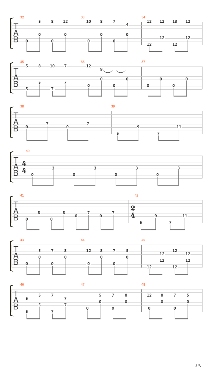 Time (8-String)吉他谱