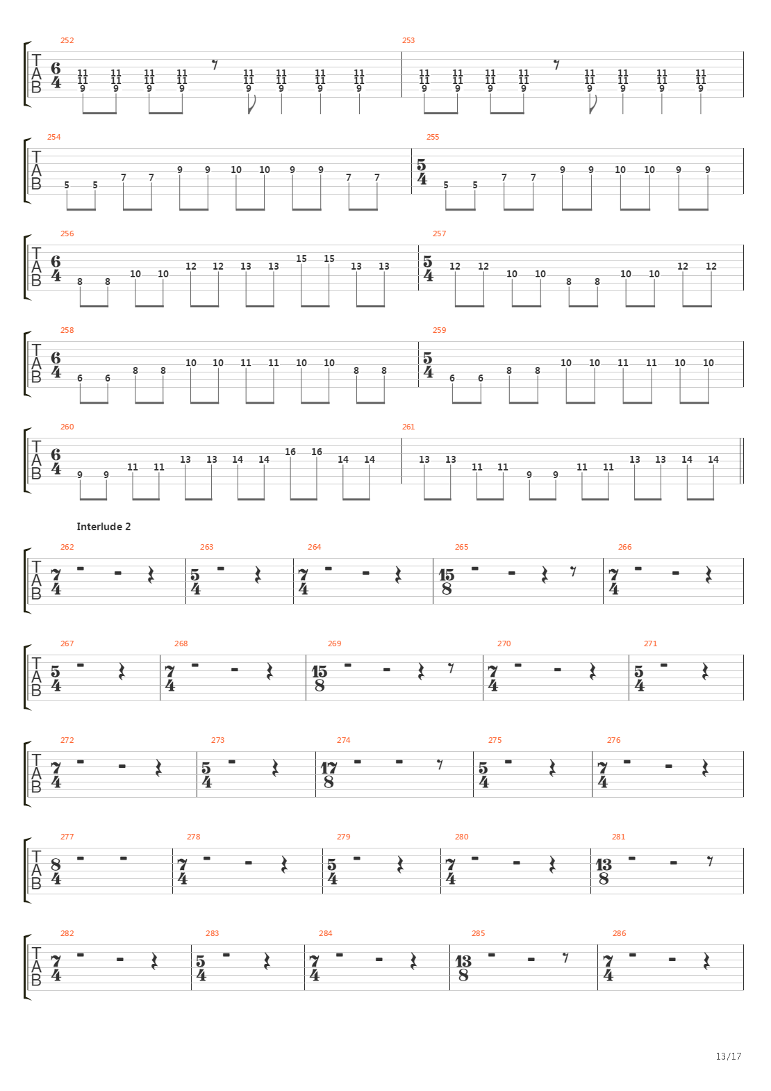 The Architect吉他谱