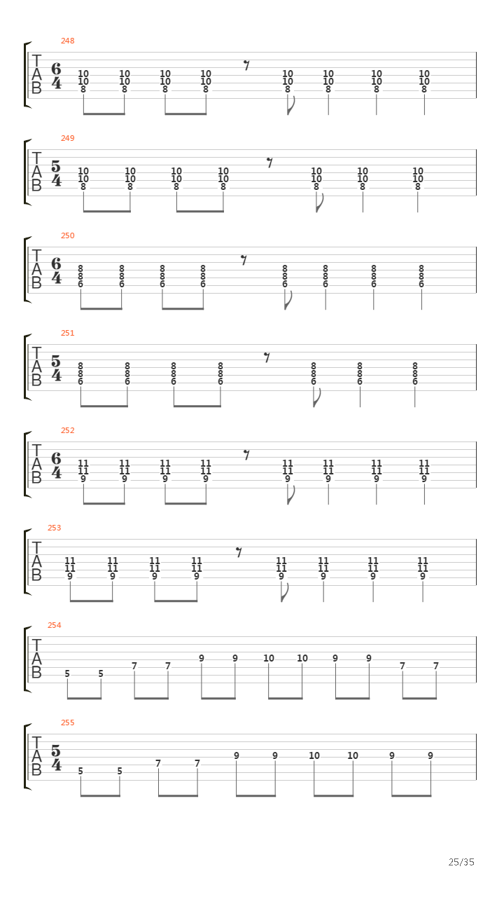 The Architect吉他谱