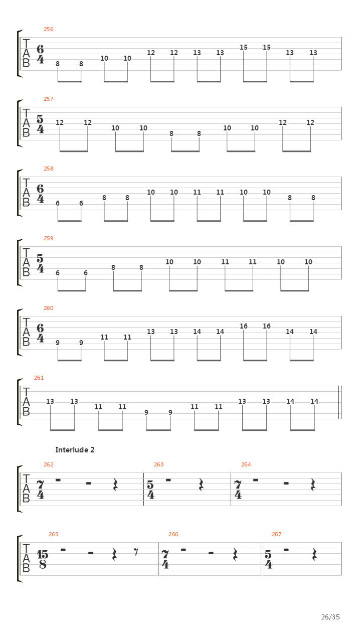 The Architect吉他谱