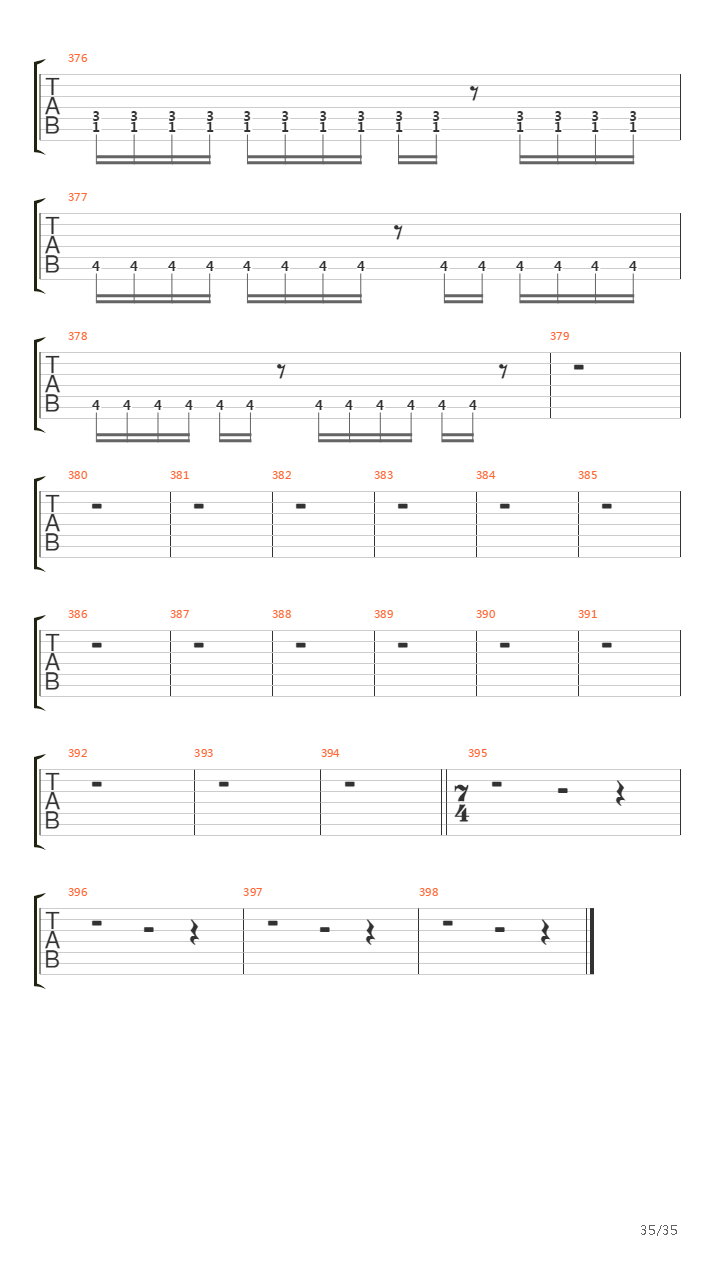 The Architect吉他谱