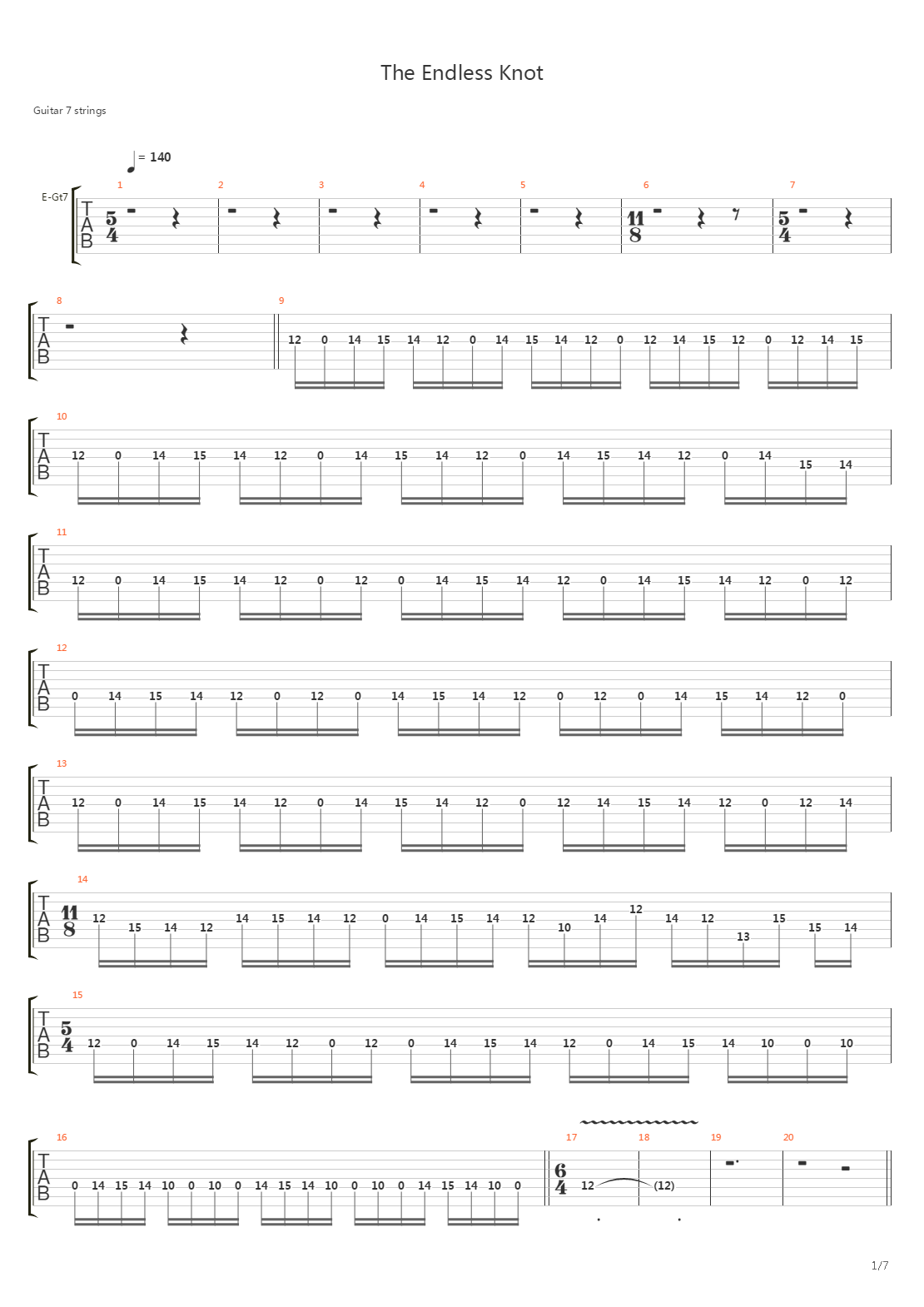 The Endless Knot吉他谱