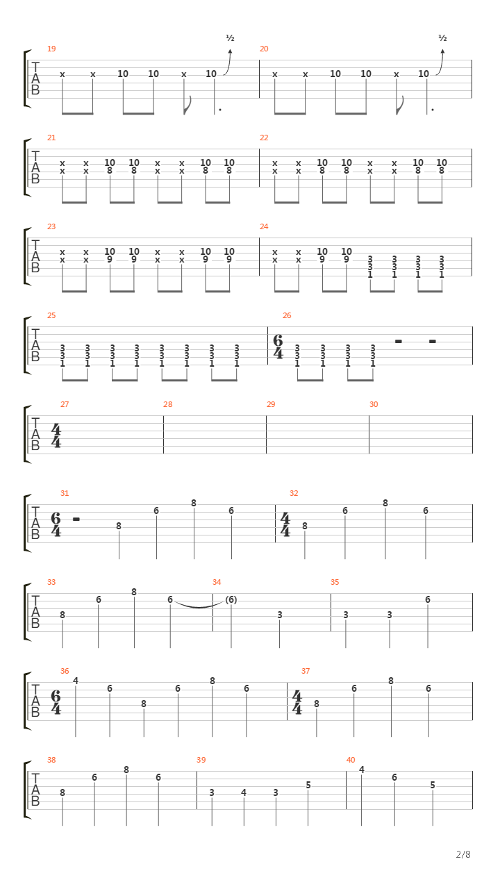 Fade Away吉他谱
