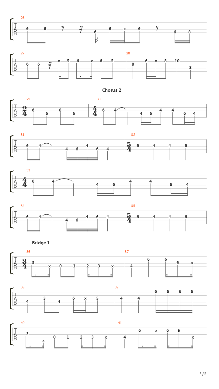 Nakamarra (Bass Line)吉他谱