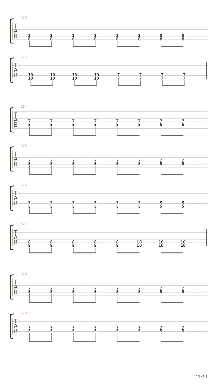 The End吉他谱