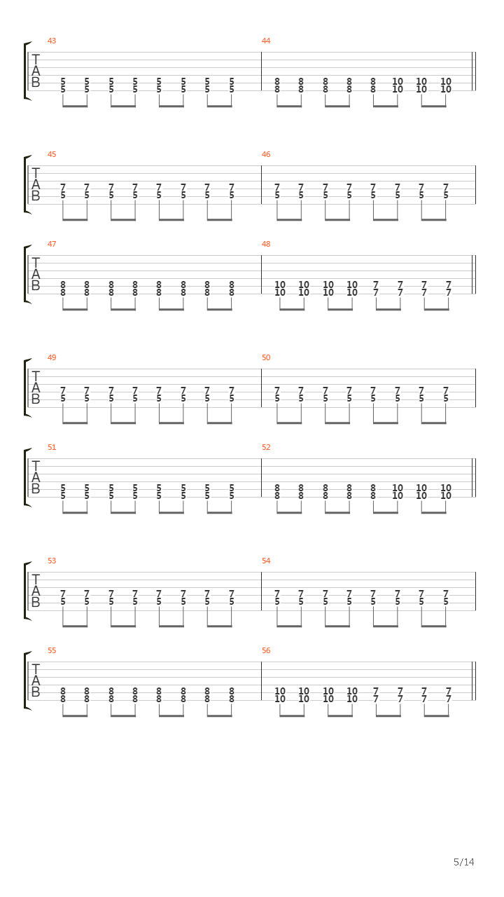 The End吉他谱