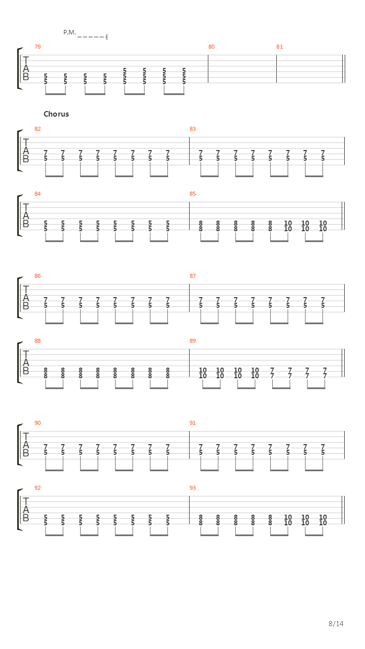 The End吉他谱