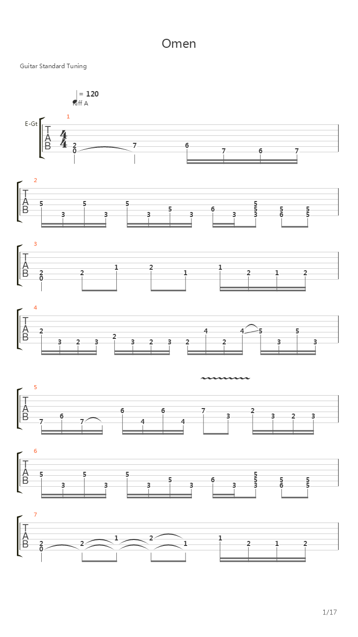 Omen吉他谱