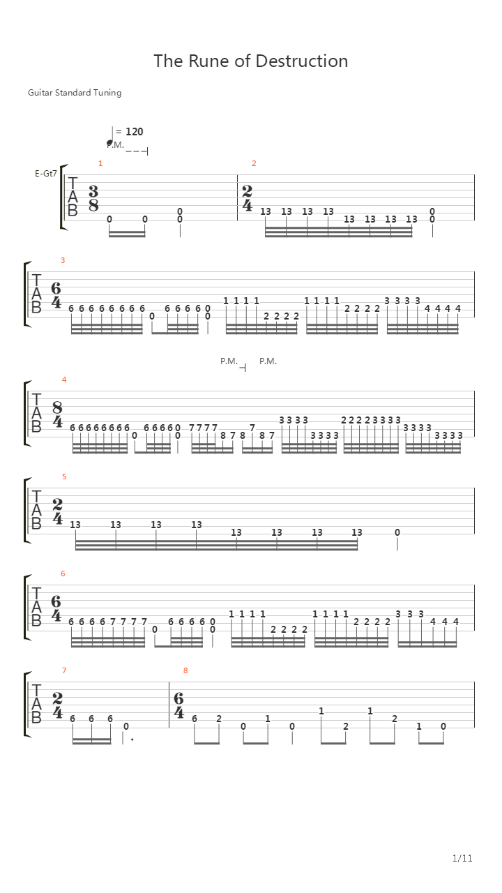 The Rune of Destruction吉他谱
