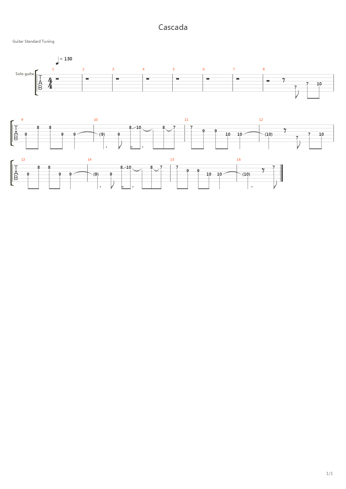 Cascada吉他谱