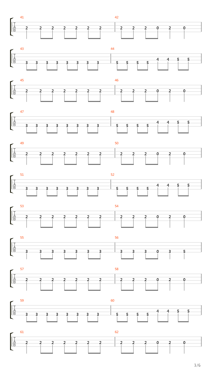 They Walked In Line (Bass Only)吉他谱