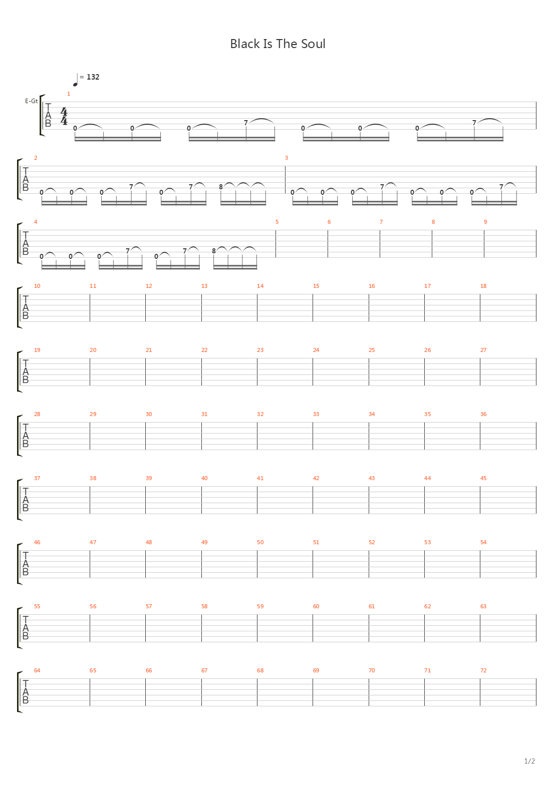 Black Is The Soul吉他谱