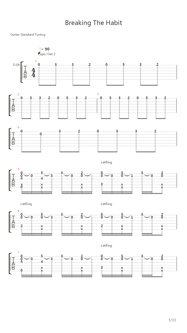 Breaking The Habit (Fingerstyle Guitar Cover by EPguitars)吉他谱
