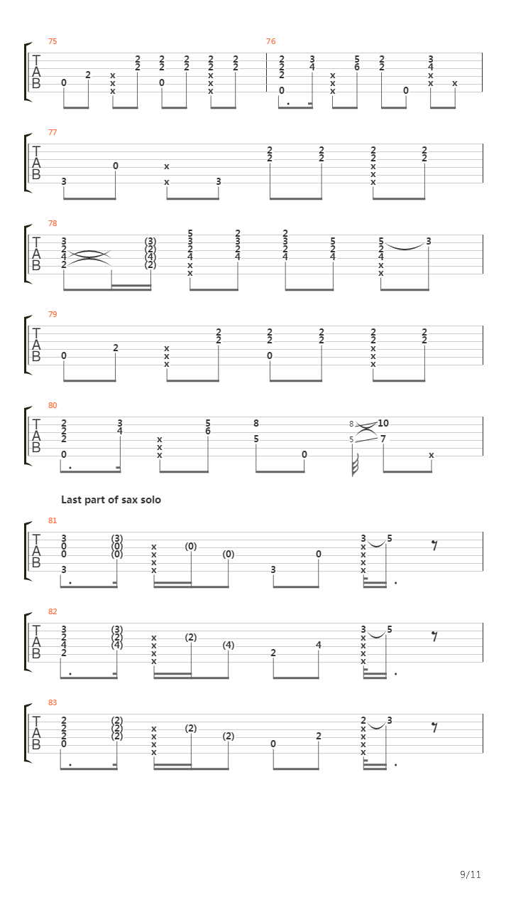 Midnight City (Fingerstyle)吉他谱