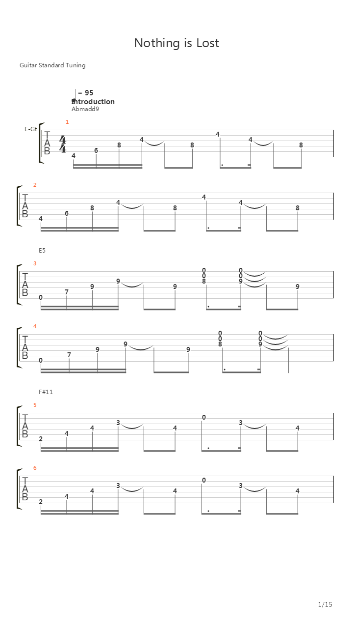 Nothing is Lost (Lesson by Dmitry Maksimov)吉他谱