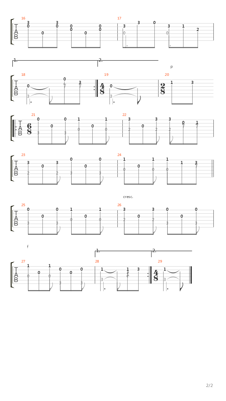 Allegro From 3 part in G-dur吉他谱