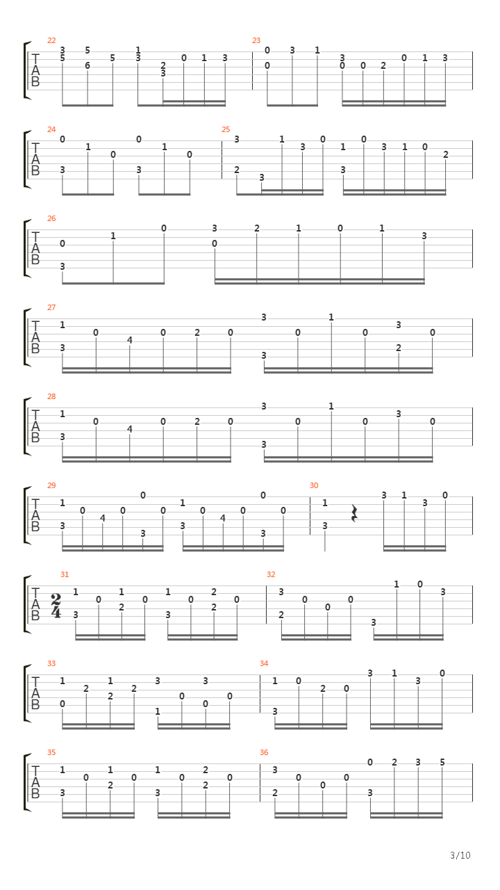 Opus 1 No 1吉他谱