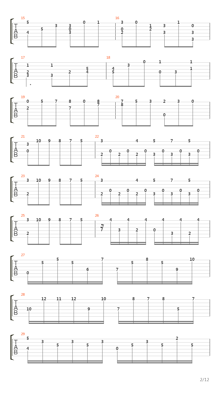 Opus 2 No 1吉他谱