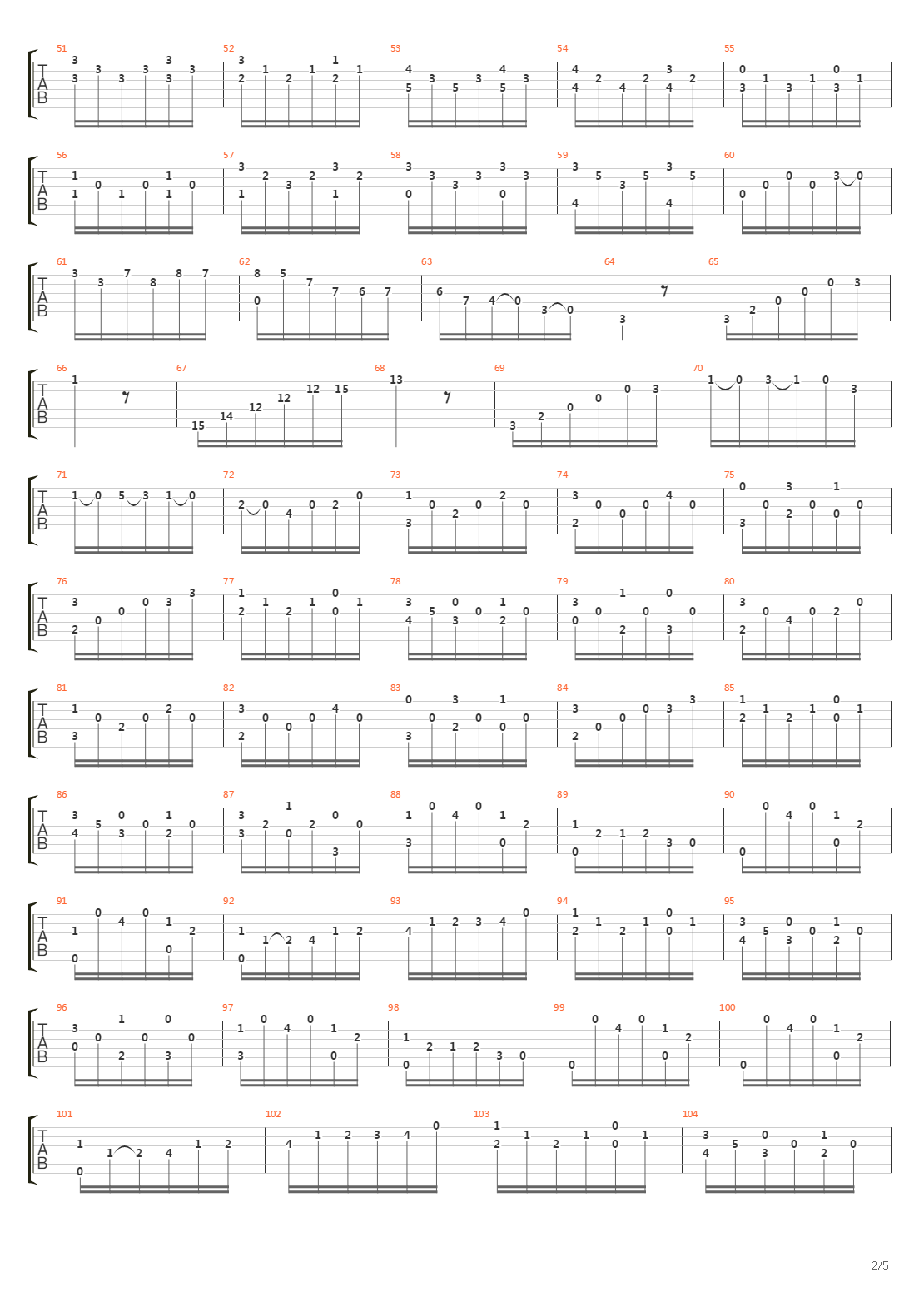 Opus 2 No 3吉他谱