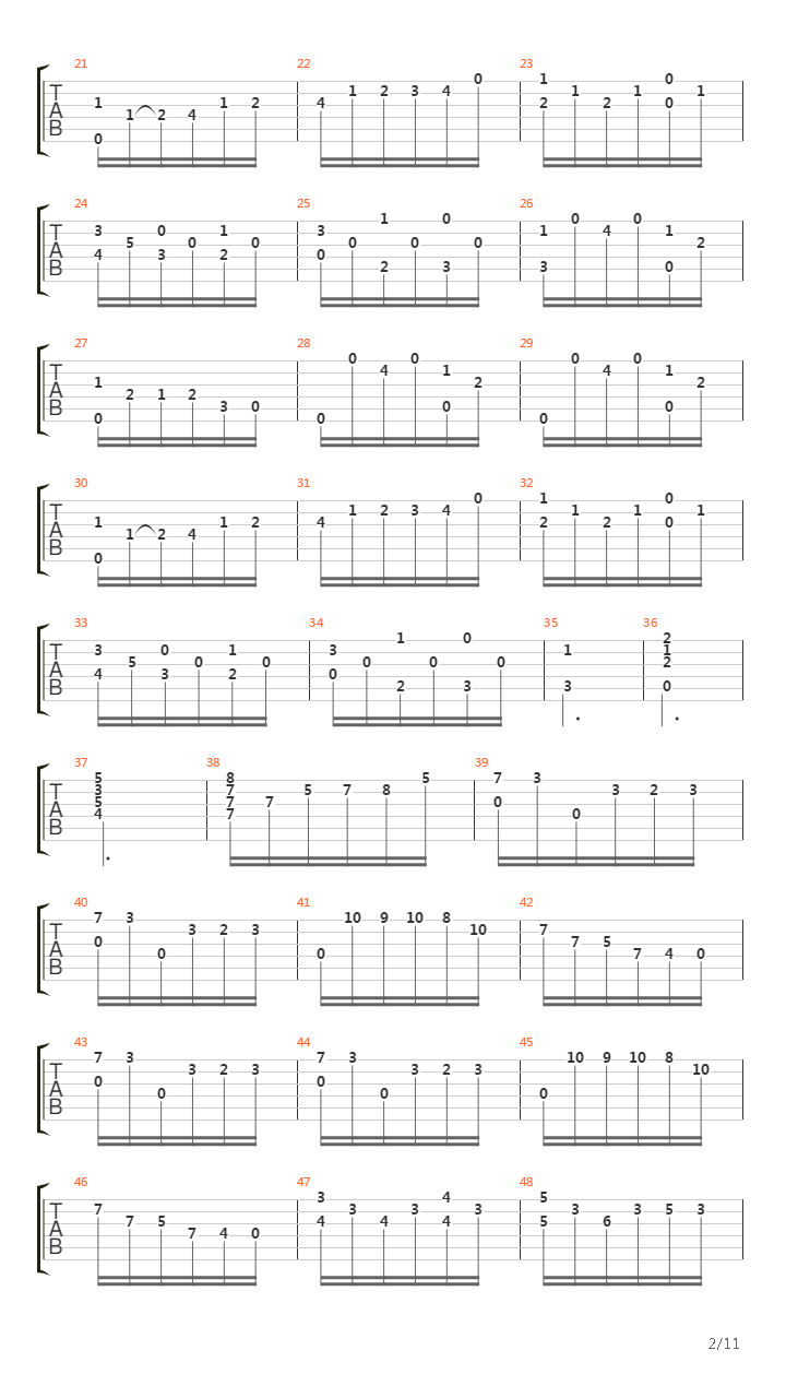 Opus 2 No 3吉他谱