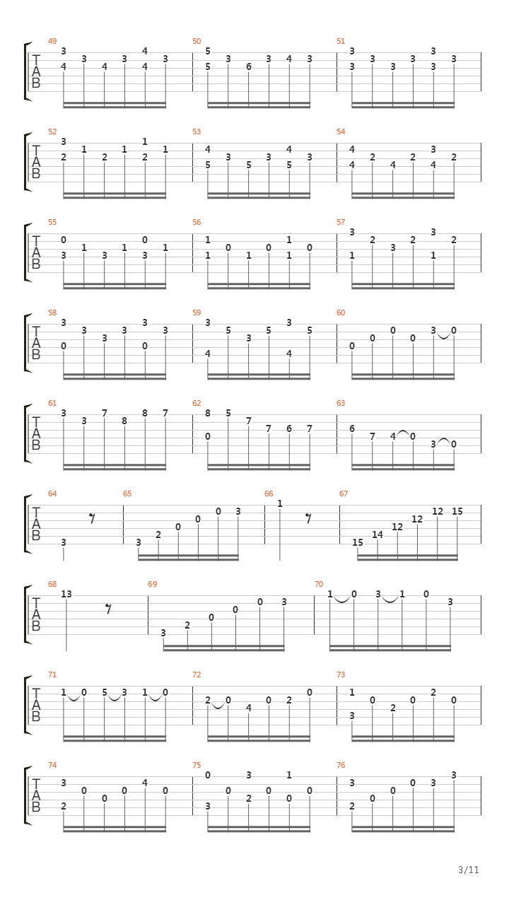 Opus 2 No 3吉他谱